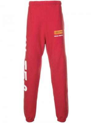 Спортивные брюки с принтом логотипа Heron Preston. Цвет: красный