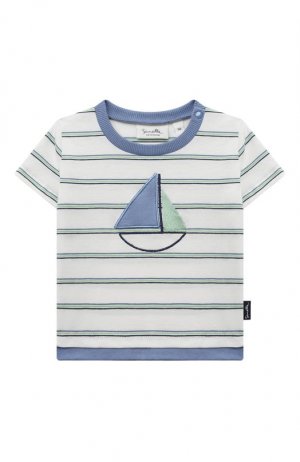 Хлопковая футболка Sanetta. Цвет: разноцветный