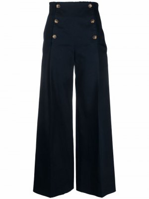 Wide-leg buttoned trousers Rosie Assoulin. Цвет: синий