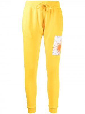 Спортивные брюки с нашивкой-логотипом La Detresse. Цвет: желтый