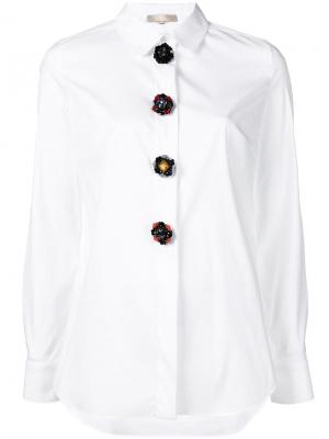 Рубашка на пуговицах цветочного дизайна Mantu. Цвет: белый