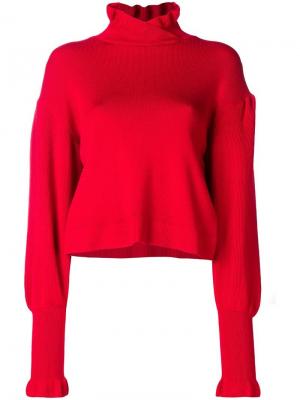 Укороченный свитер с высоким воротом Philosophy Di Lorenzo Serafini. Цвет: красный