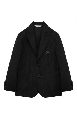 Шерстяной пиджак Dolce & Gabbana. Цвет: серый