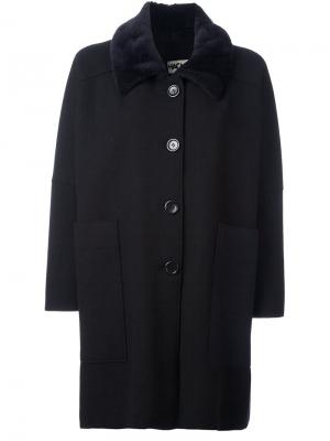 Пальто с накладными карманами Hache. Цвет: чёрный