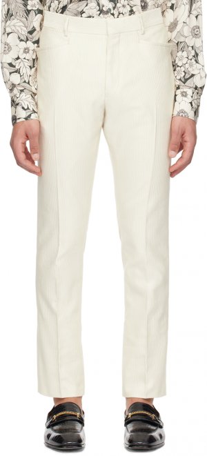 Белоснежные брюки со складками Tom Ford