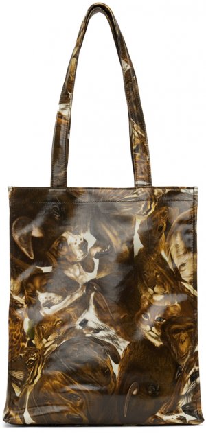 Коричневая сумка-тоут на плечо с логотипом Per B Sundberg Edition , цвет Cognac brown multi Acne Studios