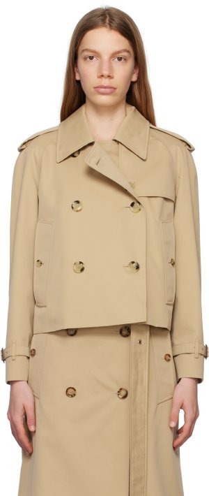 Светло-коричневая укороченная куртка Burberry