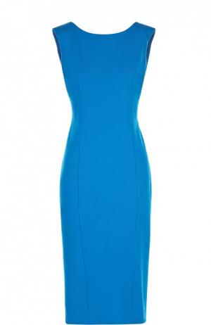 Платье-футляр с V-образным вырезом на спине Flashin. Цвет: синий