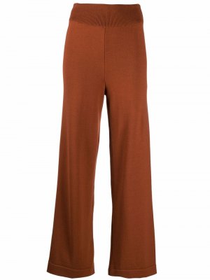 Трикотажные брюки широкого кроя Odeeh. Цвет: оранжевый