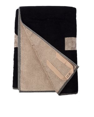 Полотенце № 21. Цвет: черный+коричневый