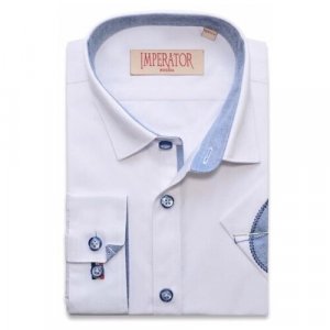 Школьная рубашка , размер 146-152, белый Imperator. Цвет: белый