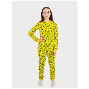 7075-301 Пижама для девочки (134-68(34); желтый/ авокадо (4106)) TREND. Цвет: желтый