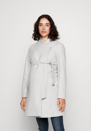 Пальто классическое Mlrox Coat MAMALICIOUS, цвет super light grey melange Mamalicious