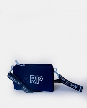Сумка через плечо из нейлона темно-синего цвета с вышивкой ARP и регулируемой ручкой Agatha Ruiz de la Prada, темно-синий Prada