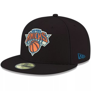 Мужская кепка New Era Black York Knicks, цвет официальной команды 59FIFTY, облегающая шляпа