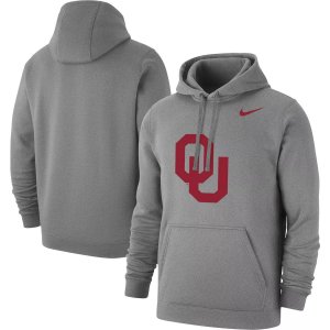 Мужской флисовый пуловер с капюшоном Heathered Grey Oklahoma Early Logo Club Nike