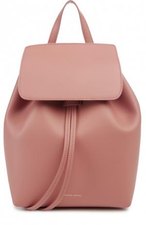 Кожаный рюкзак с клапаном Mini Backpack Mansur Gavriel. Цвет: розовый