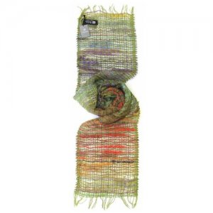 Необычный женский шерстяной шарф 14378 Renato Balestra. Цвет: оранжевый