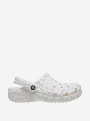 Сабо женские Classic Geometric Clog, Белый Crocs. Цвет: белый