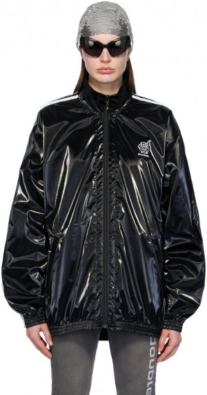 Черная спортивная куртка на молнии Doublet