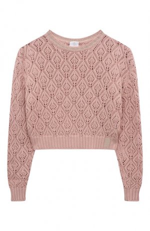 Хлопковый пуловер Eleventy. Цвет: розовый