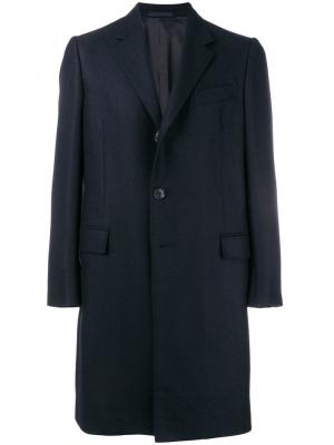 Классическое однобортное пальто Caruso. Цвет: синий