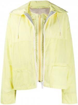Непромокаемая куртка со съемным жилетом Yves Salomon Army. Цвет: желтый