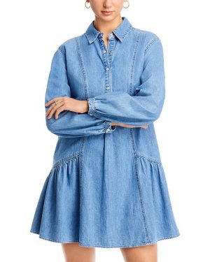 Джинсовое платье-рубашка Chaia , цвет Blue Veronica Beard
