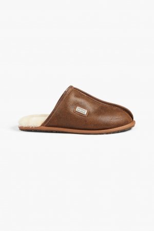 Кожаные тапочки на подкладке из овчины AUSTRALIA LUXE COLLECTIVE, коричневый Collective