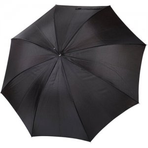 Зонт-трость , полуавтомат, 2 сложения, купол 114 см., 8 спиц, черный Prize. Цвет: черный