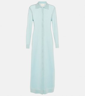 Кашемировое платье-рубашка erika , синий Lisa Yang