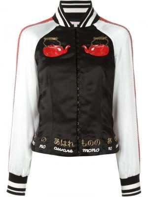Куртка с вышивкой Olympia Le-Tan. Цвет: чёрный