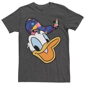 Мужская футболка с абстрактной шляпой и портретом Дональда Дака Disney