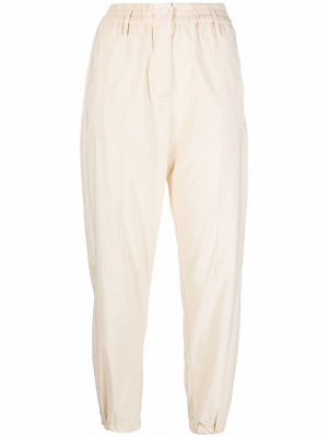 Зауженные брюки с эластичными манжетами Tela. Цвет: бежевый