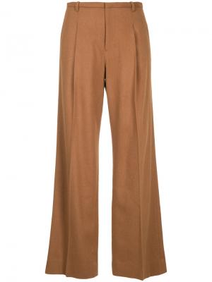 Широкие брюки с высокой талией Estnation. Цвет: коричневый