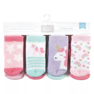 Хлопковые носки Hudson для новорожденных девочек и махровые с единорогом, 8 шт. Baby