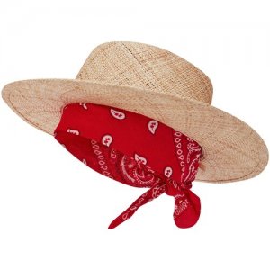 Шляпа , размер 55-57, бежевый, красный SCORA. Цвет: бежевый/красный