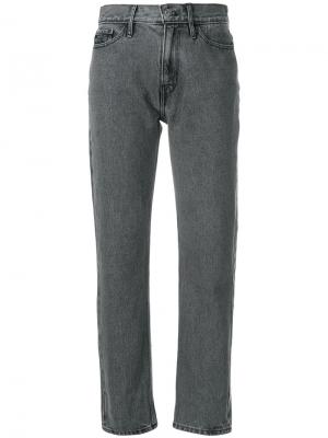 Укороченные прямые брюки Ck Jeans. Цвет: серый