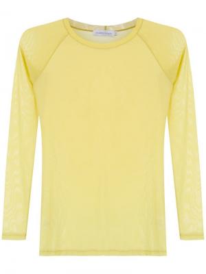 Полупрозрачная блузка Mara Mac. Цвет: желтый