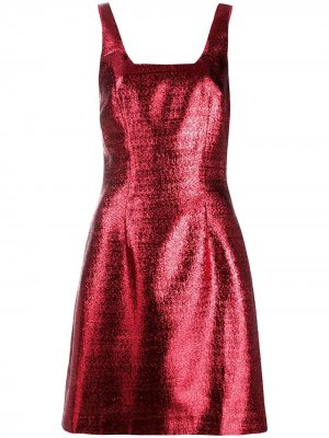 Короткое облегающее платье De La Vali. Цвет: красный