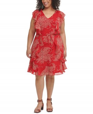 Расклешенное платье с принтом пейсли больших размеров Tommy Hilfiger