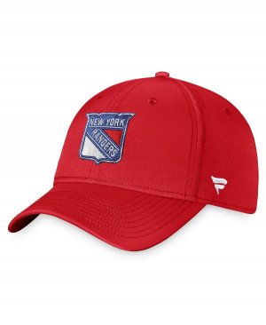 Мужская красная кепка с гибким логотипом New York Rangers Core Primary Fanatics