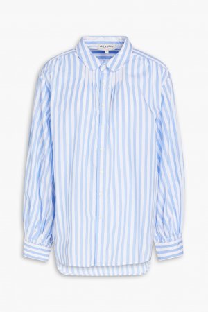 Рубашка Kit из хлопкового поплина в полоску с защипами ALEX MILL, синий Mill