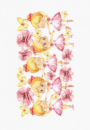 Наклейка декоративная Galerys Маленькие балерины, 100*55 см. Цвет: разноцветный
