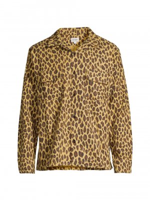 Рубашка с леопардовым принтом на пуговицах Re/done