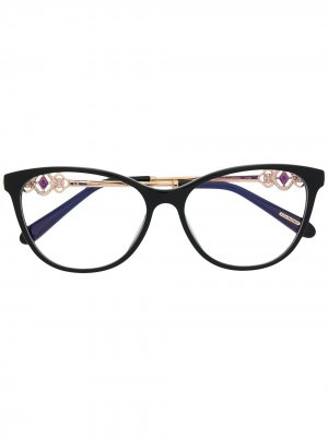 Солнцезащитные очки в оправе кошачий глаз Chopard Eyewear. Цвет: черный