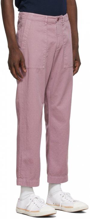 Розовые брюки из габардина Dries Van Noten
