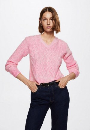 Пуловер Mango NARCISO. Цвет: розовый