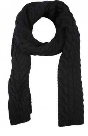 Вязаный шарф MRZ. Цвет: черный