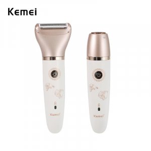 Эпилятор 2 в 1 для лица и тела KM-1632, беспроводной Kemei